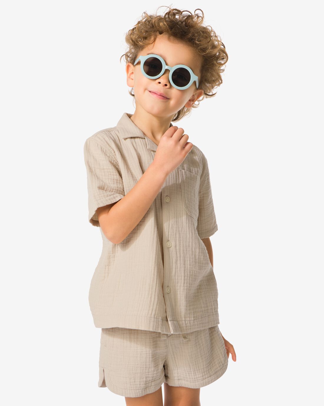 HEMA Kinderoverhemd Mousseline Ecru (ecru)