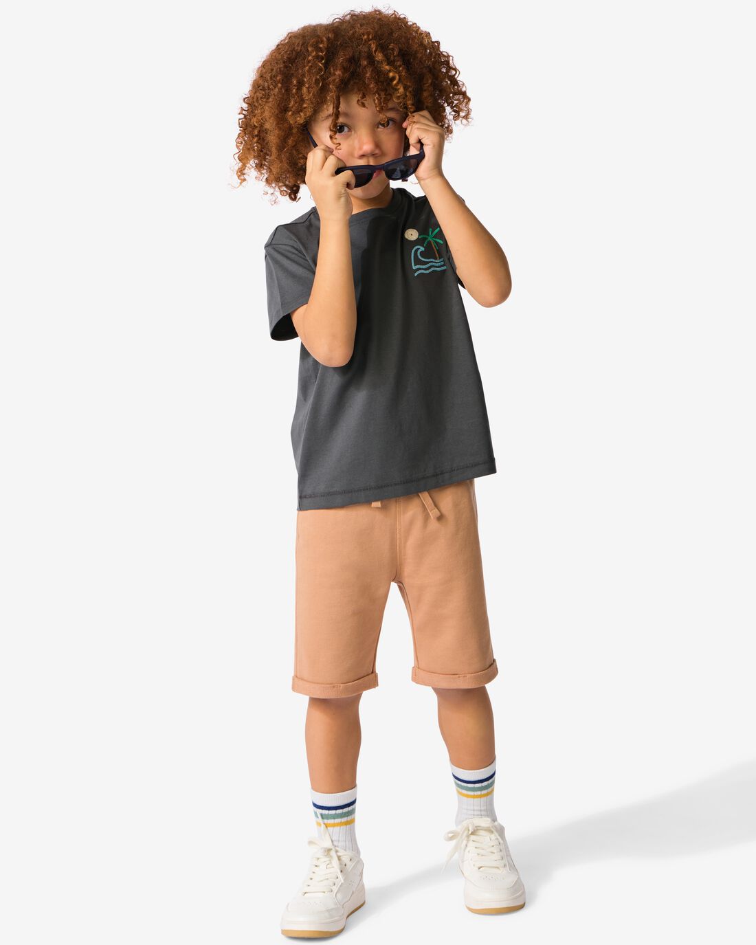 HEMA Kinder Sweatshorts - 2 Stuks Blauw (blauw)