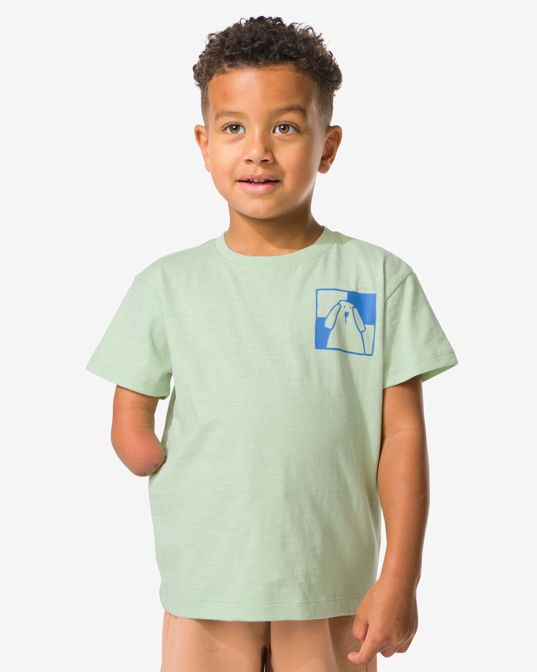 HEMA Kinder T-shirt Dieren Lichtgroen (lichtgroen)