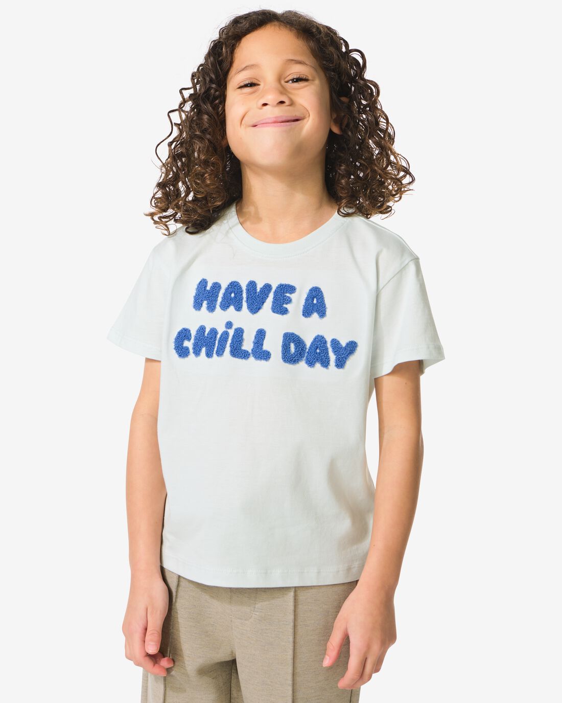 HEMA Kinder T-shirt Chill Blauw (blauw)