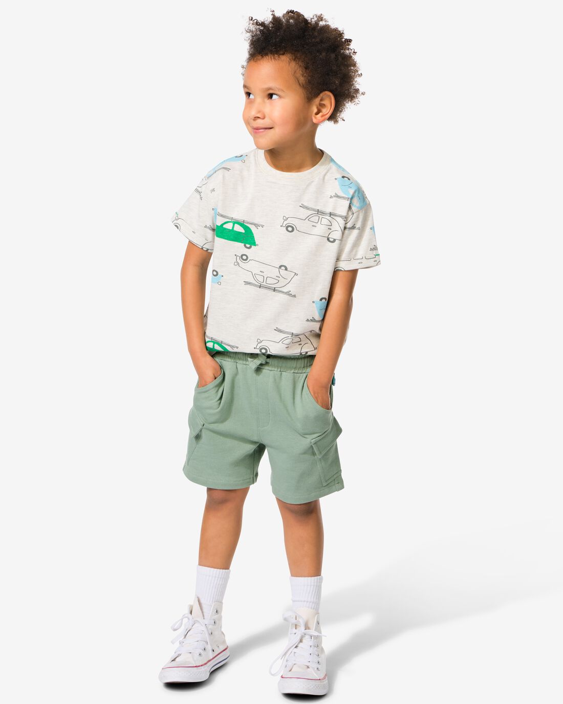 HEMA Kinder Cargo Sweatshort Groen (groen)
