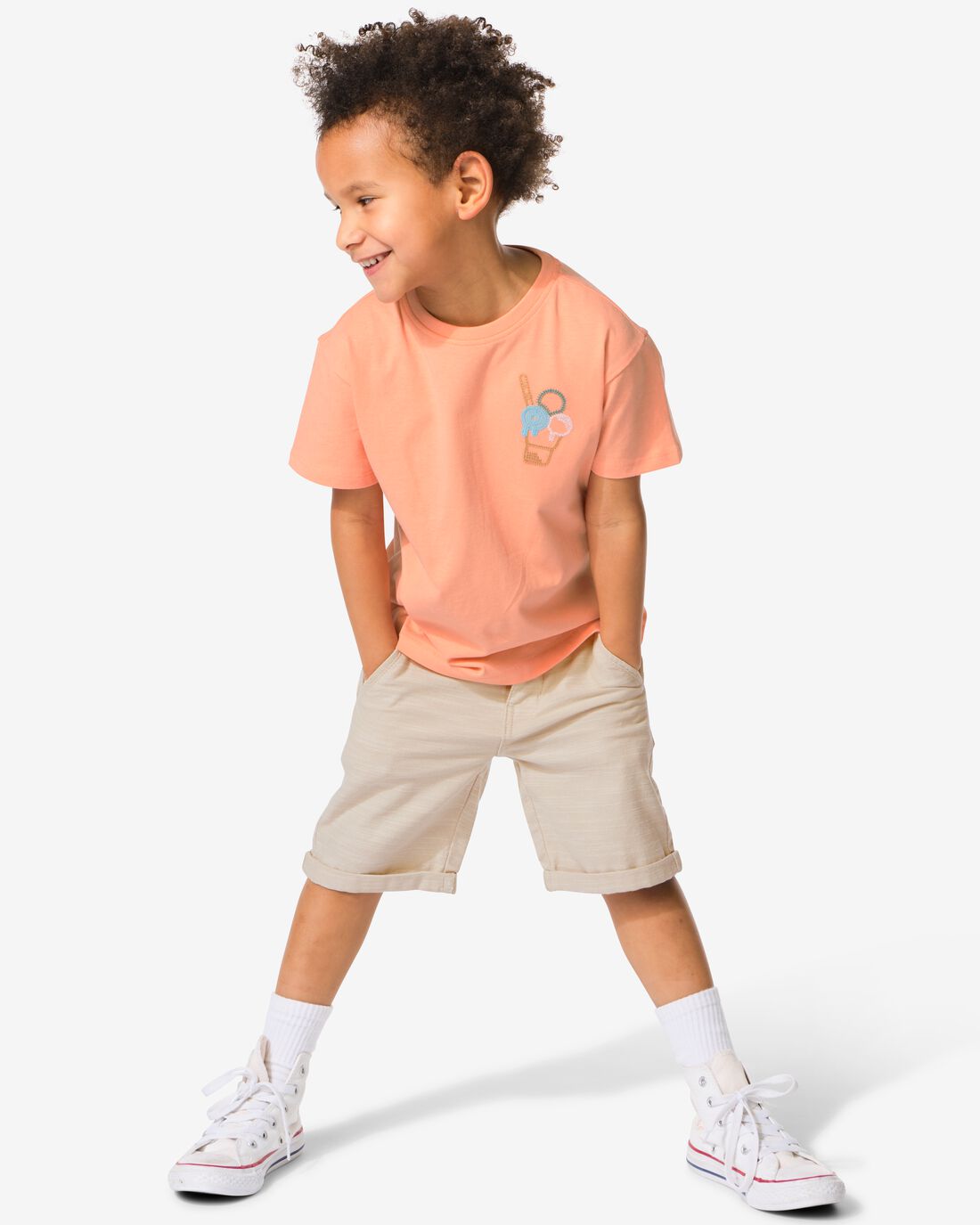 051 Kinder Korte Broek Beige (beige)