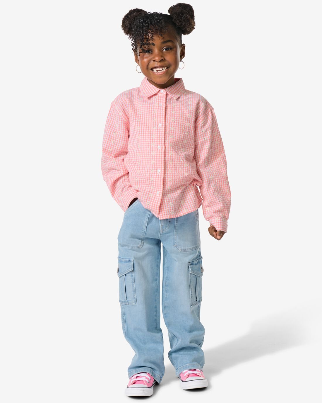 HEMA Kinderjeans Cargo Lichtblauw (lichtblauw)