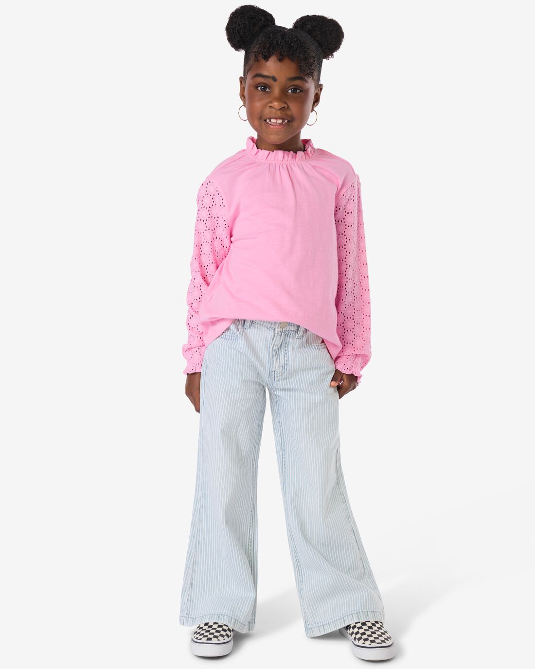 051 Kinderjeans Bootcut Fit Strepen Lichtblauw (lichtblauw)