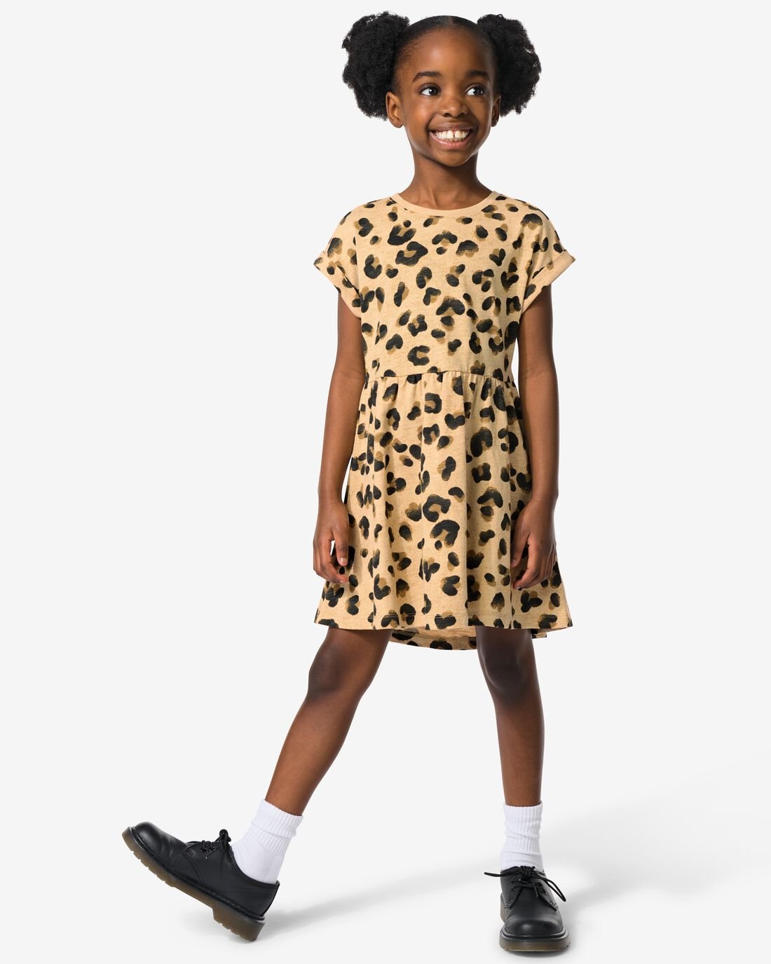 HEMA Kinderjurk Luipaard Zand (zand)