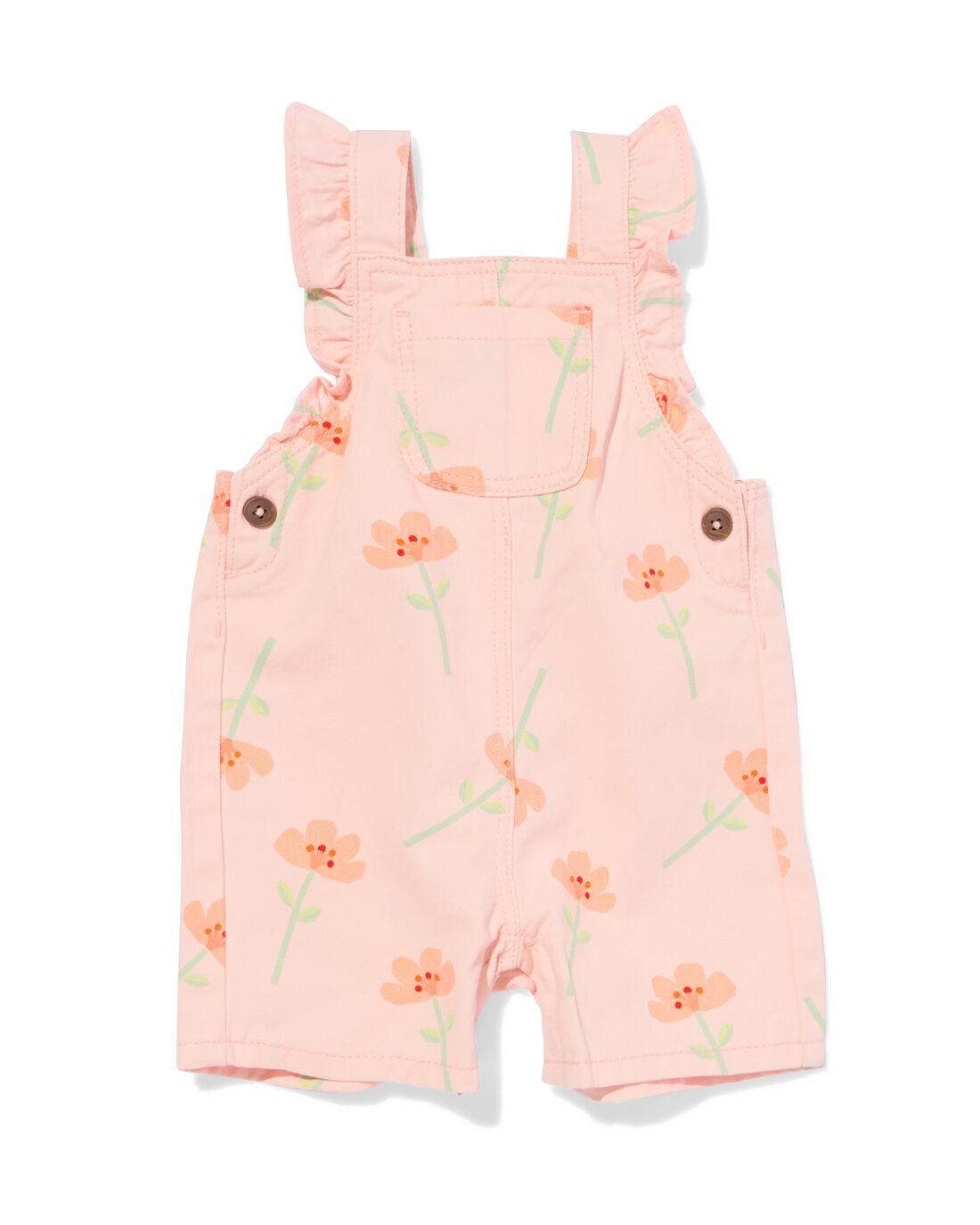 babytuinbroek bloemen lichtroze