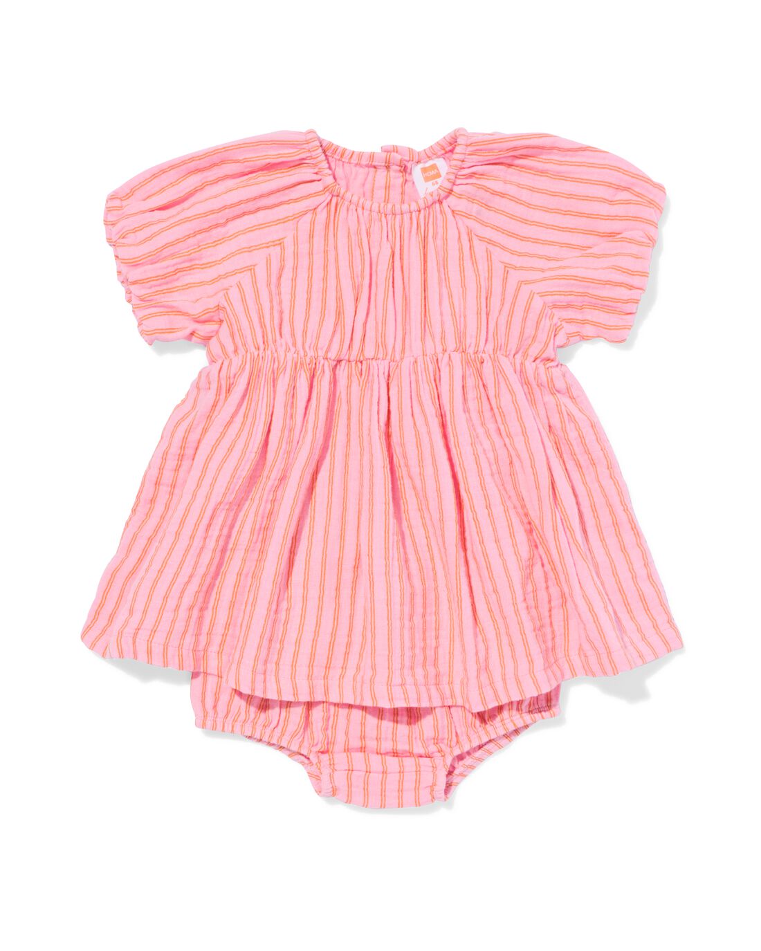 baby kledingset mousseline strepen roze