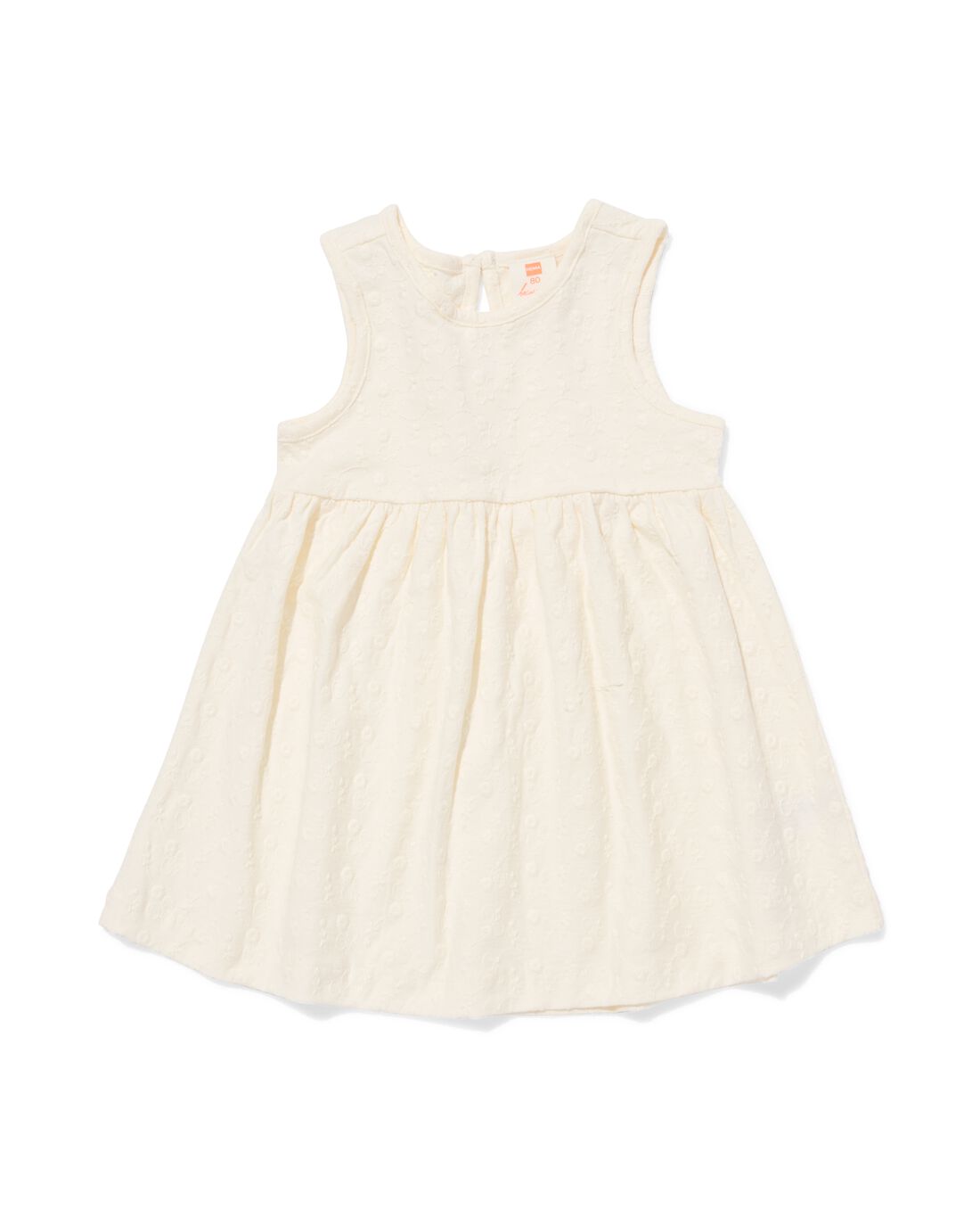 babyjurk broderie gebroken wit
