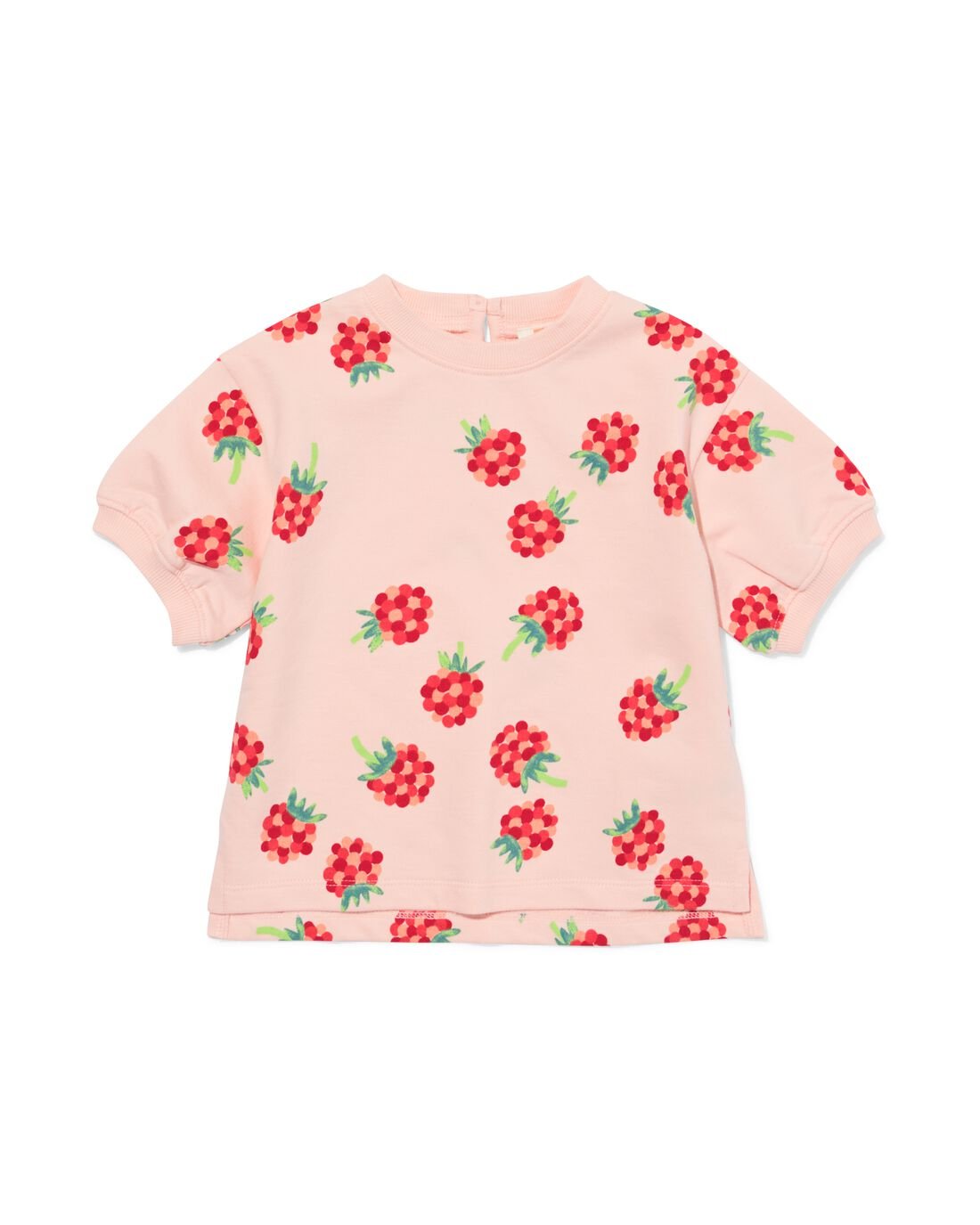 baby sweatshirt framboos lichtroze