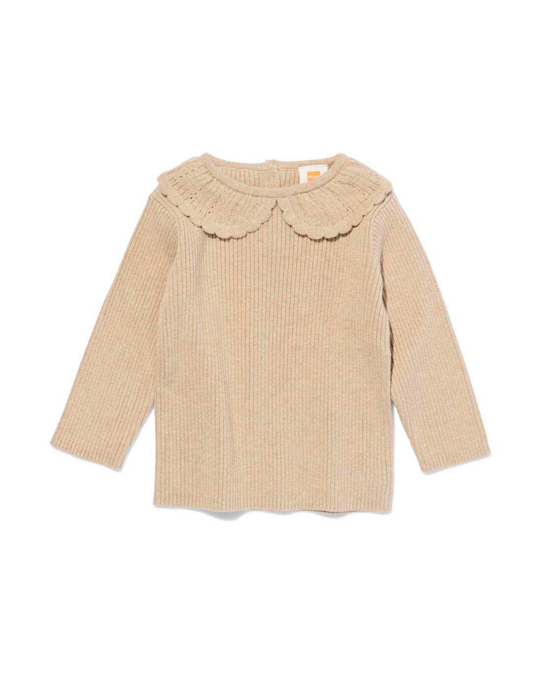 HEMA HEMA Babytrui Gebreid Met Kraag Zand (zand)