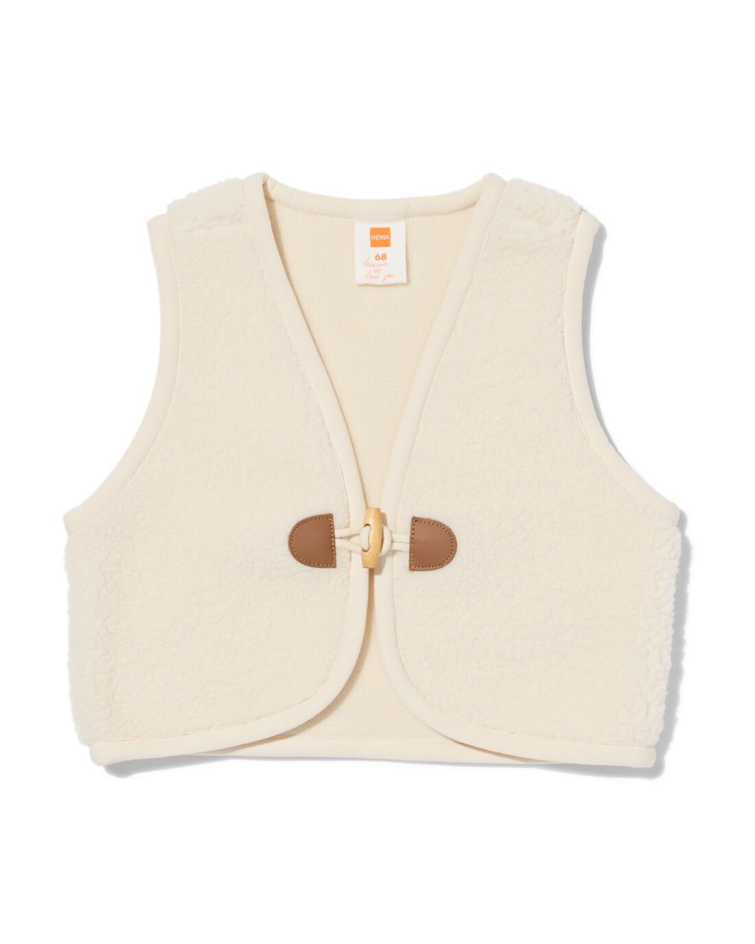 HEMA Babygilet Teddy Ecru (ecru)
