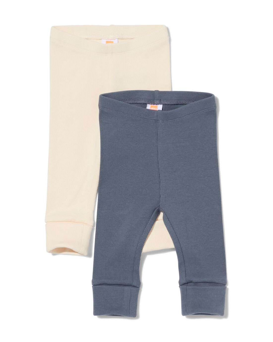 babyleggings rib - 2 stuks ecru