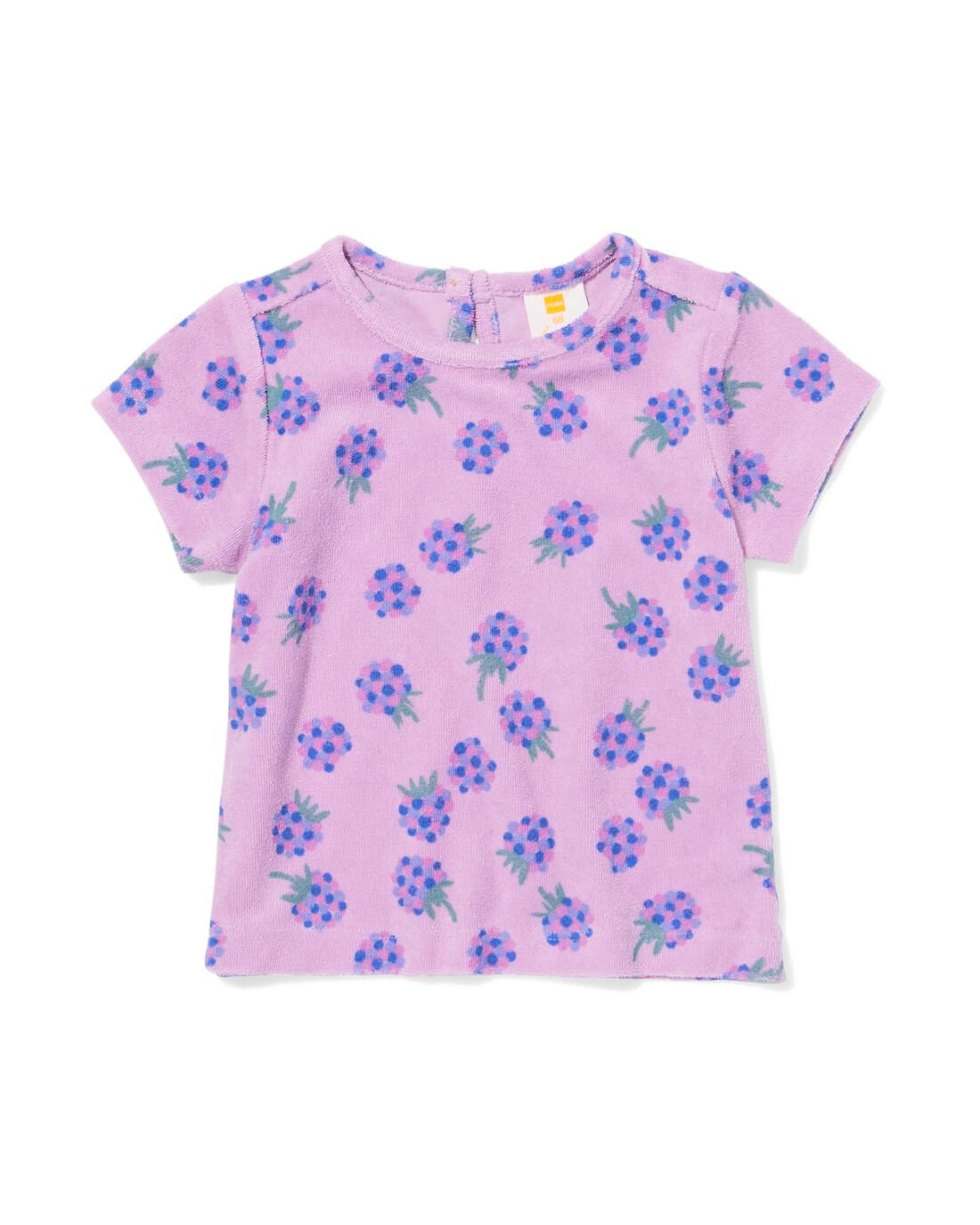 HEMA Baby T-shirt Badstof Bessen Paars (paars)