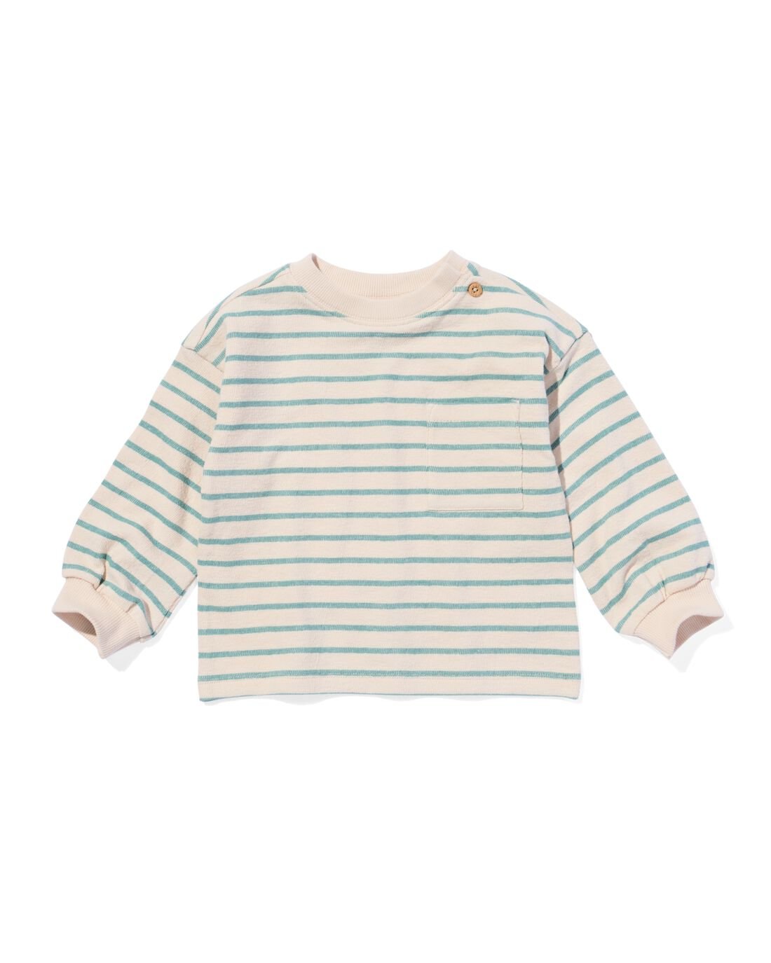 HEMA Baby T-shirt Strepen Blauw (blauw)