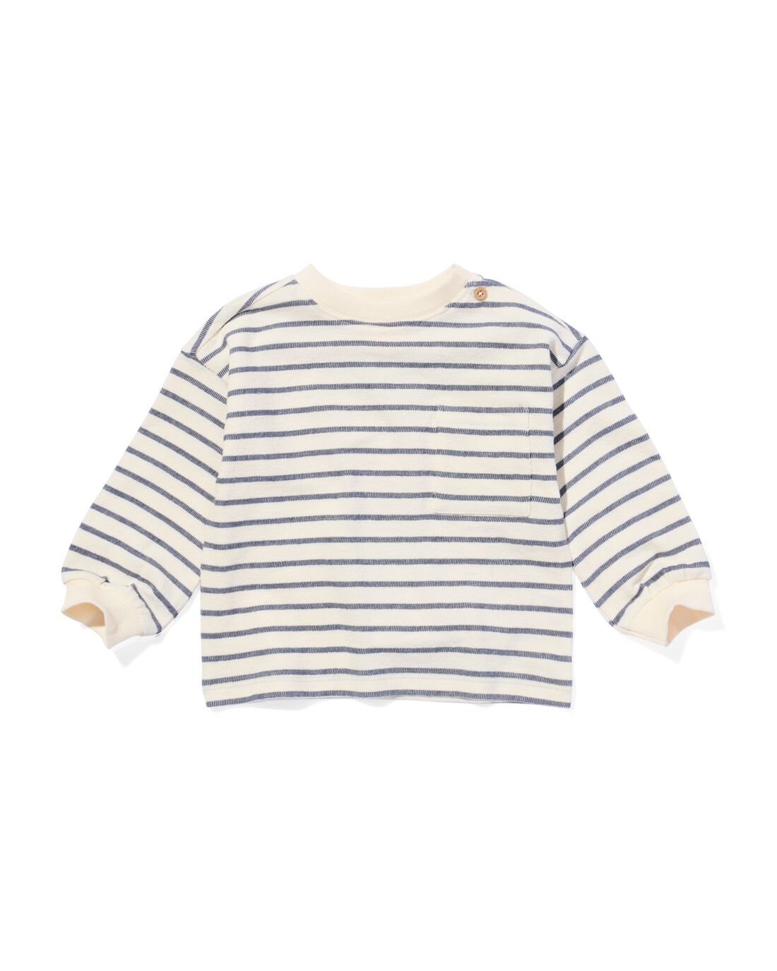 HEMA Baby T-shirt Strepen Ecru (ecru)