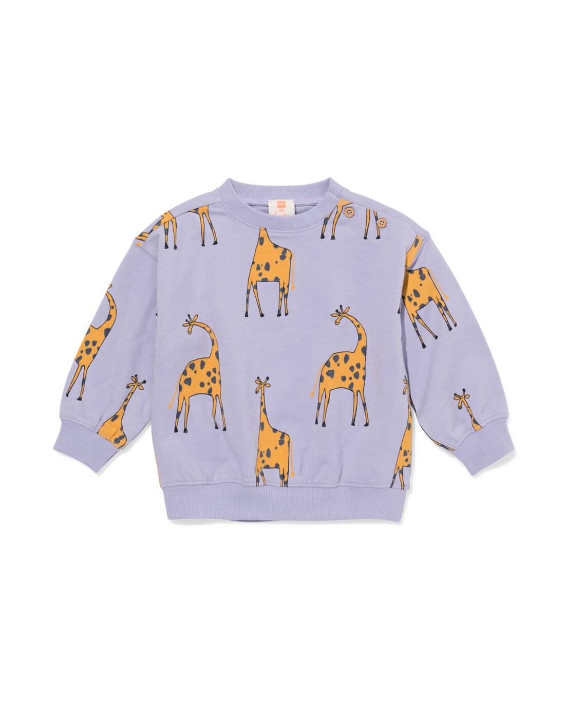 HEMA Baby Sweater Giraf Paars (paars)
