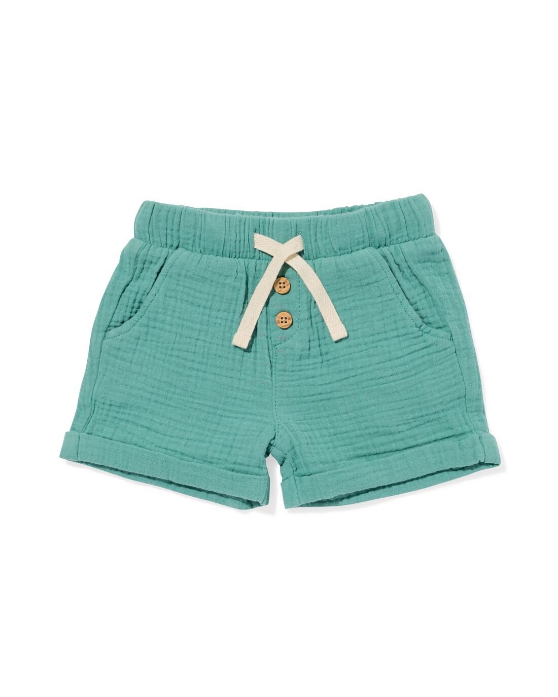 baby korte broek mousseline groen