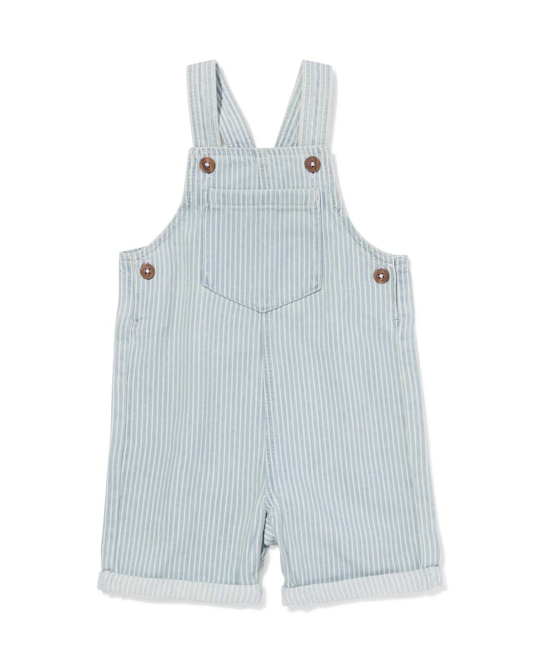 HEMA Babytuinbroek Denim Strepen Denim (denim)