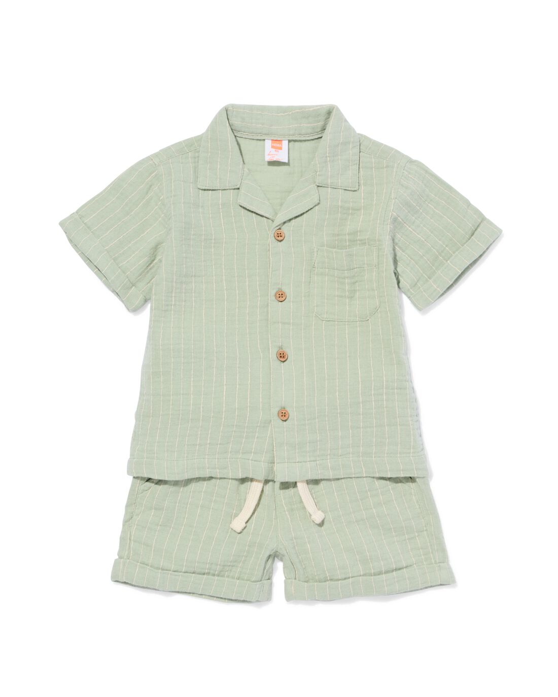 HEMA Baby Kledingset Strepen Groen (groen)