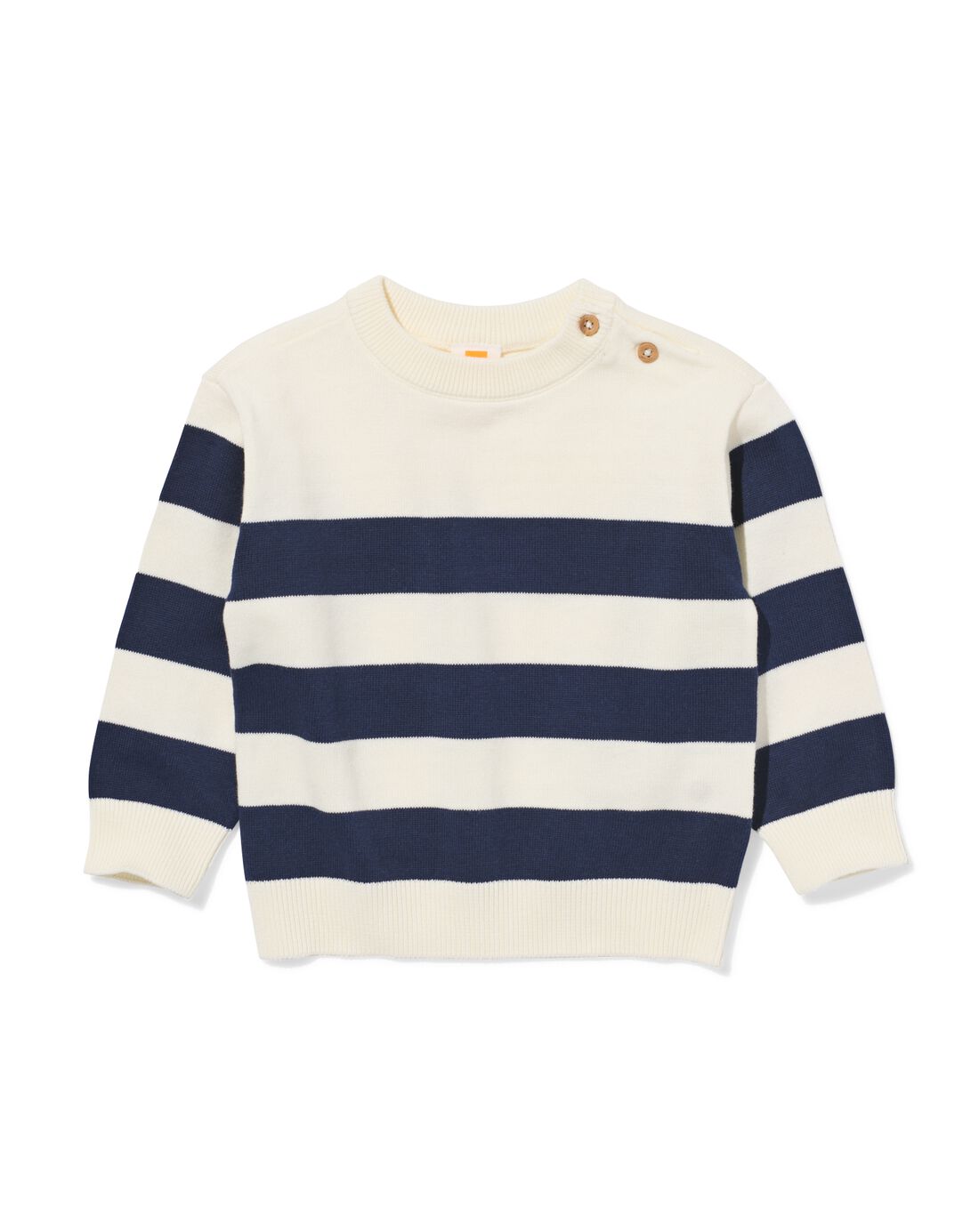 babytrui strepen donkerblauw
