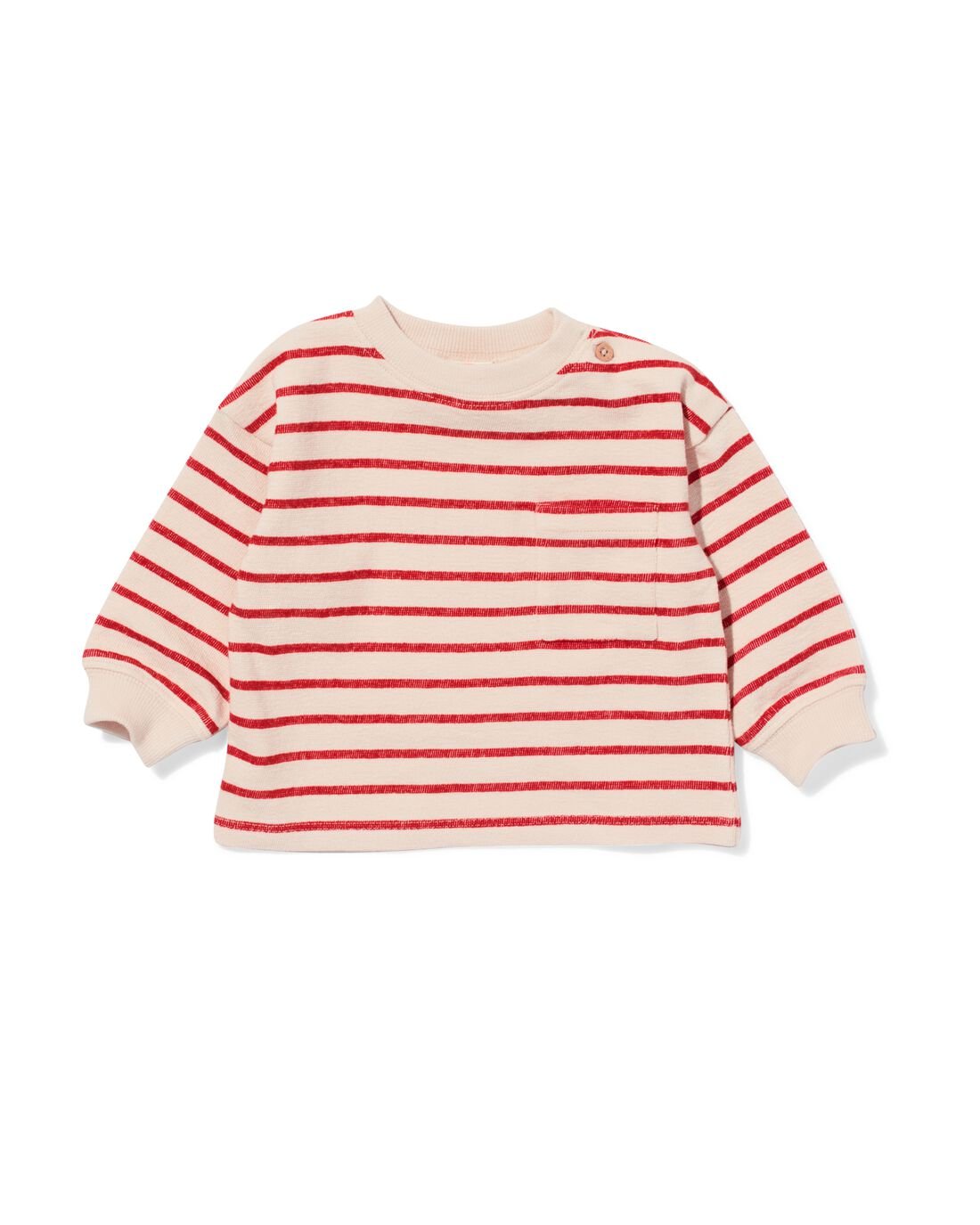 HEMA Baby T-shirt Strepen Rood (rood)