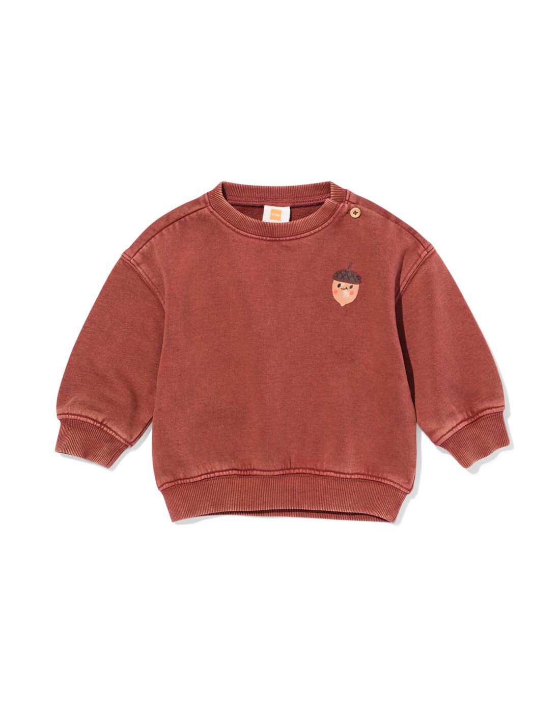 HEMA HEMA Babysweater Donkerrood (donkerrood)