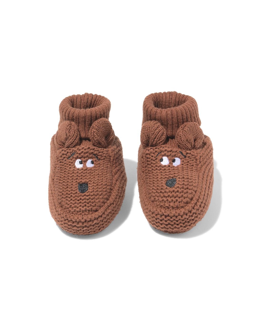 051 Newborn Sloffen Gebreid Hond Bruin (bruin)