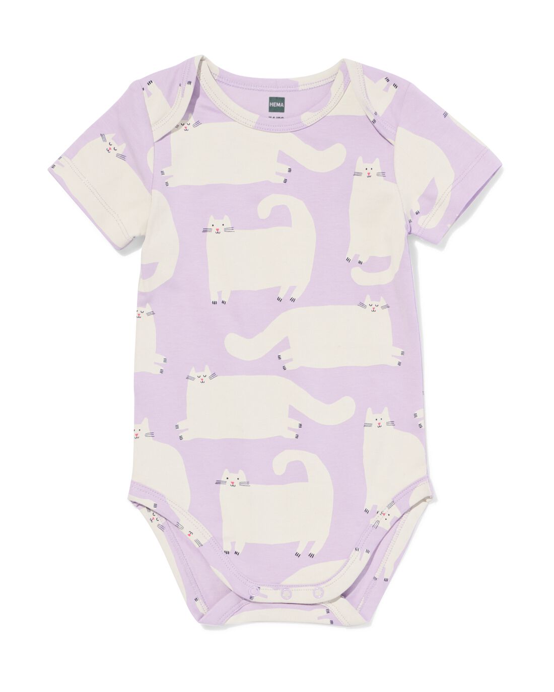 051 Romper Katoen Met Stretch Kat Paars (paars)