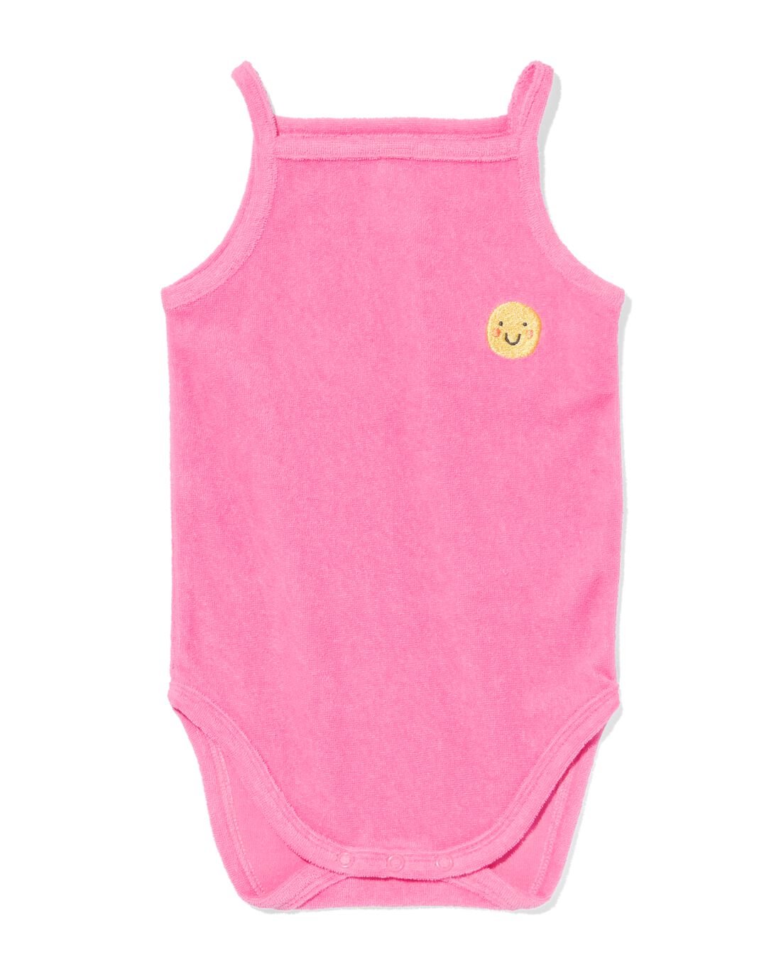 051 Romper Katoen Met Stretch Gezichtje Roze (roze)