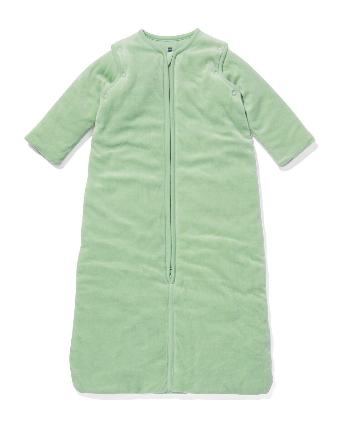 HEMA Baby Slaapzak Met Afneembare Mouwen Velvet 3.0tog Lichtgroen (lichtgroen)