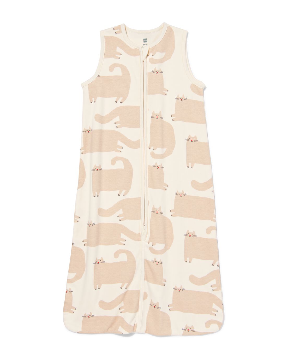HEMA Baby Slaapzak Mouwloos Katoen 0.5tog Beige (beige)