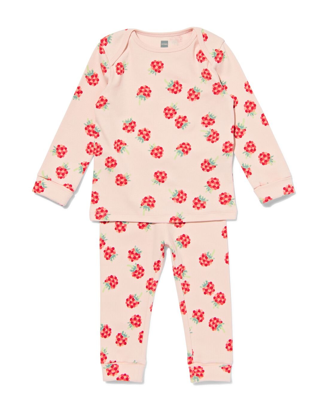 baby meegroeipyjama framboos roze