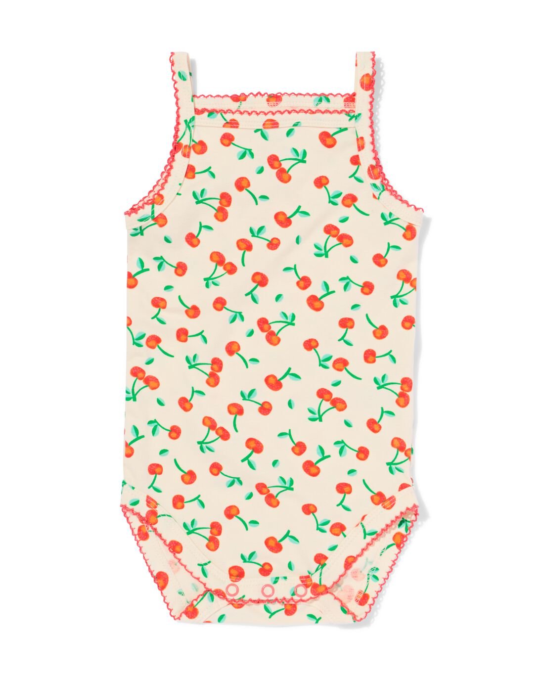 HEMA Romper Katoen Met Stretch Kersen Rood (rood)