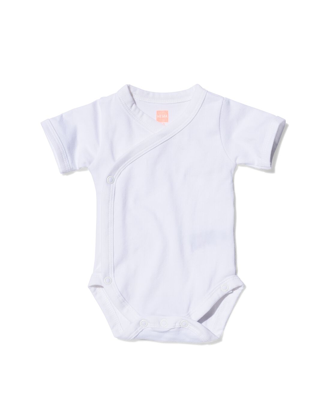 overslag romper organic katoen stretch - 2 stuks wit