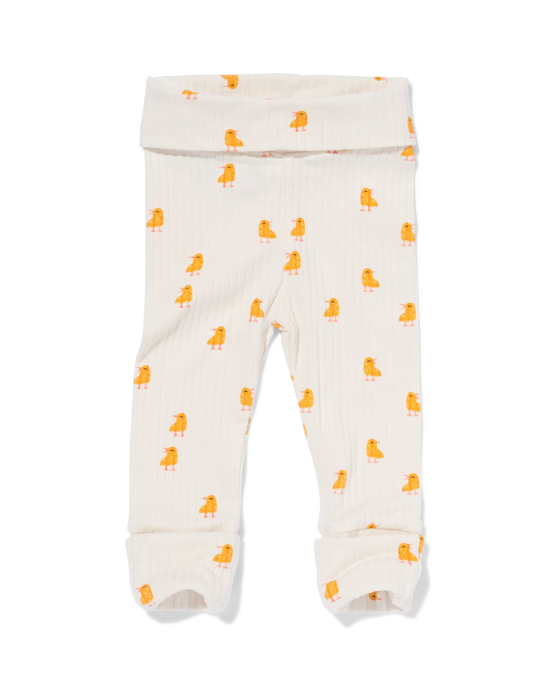 newborn meegroei legging rib met bamboe gebroken wit