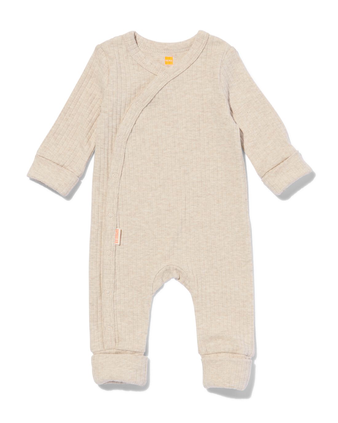 HEMA Newborn Meegroei Boxpakje Rib Bamboe Met Stretch Zand (zand)