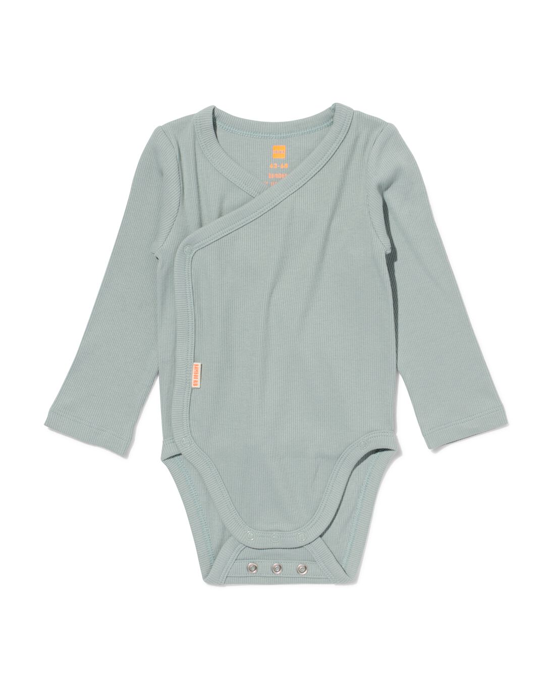 HEMA Newborn Meegroei Overslagromper Rib Met Bamboe Stretch Groen (groen)