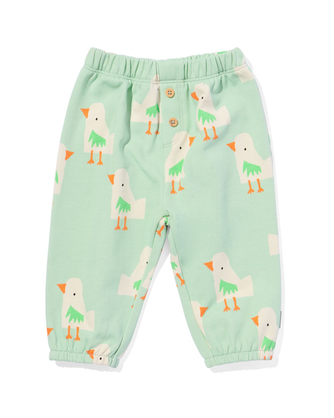HEMA Newborn Sweatbroek Vogels Groen (groen)