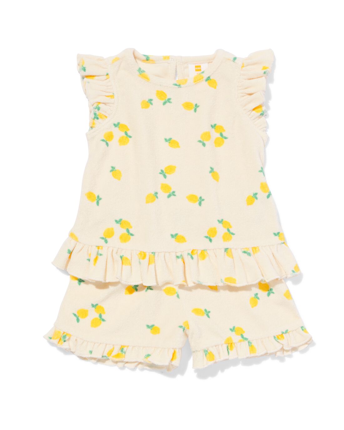 HEMA Newborn Kledingset Badstof Citrus Ecru (ecru)