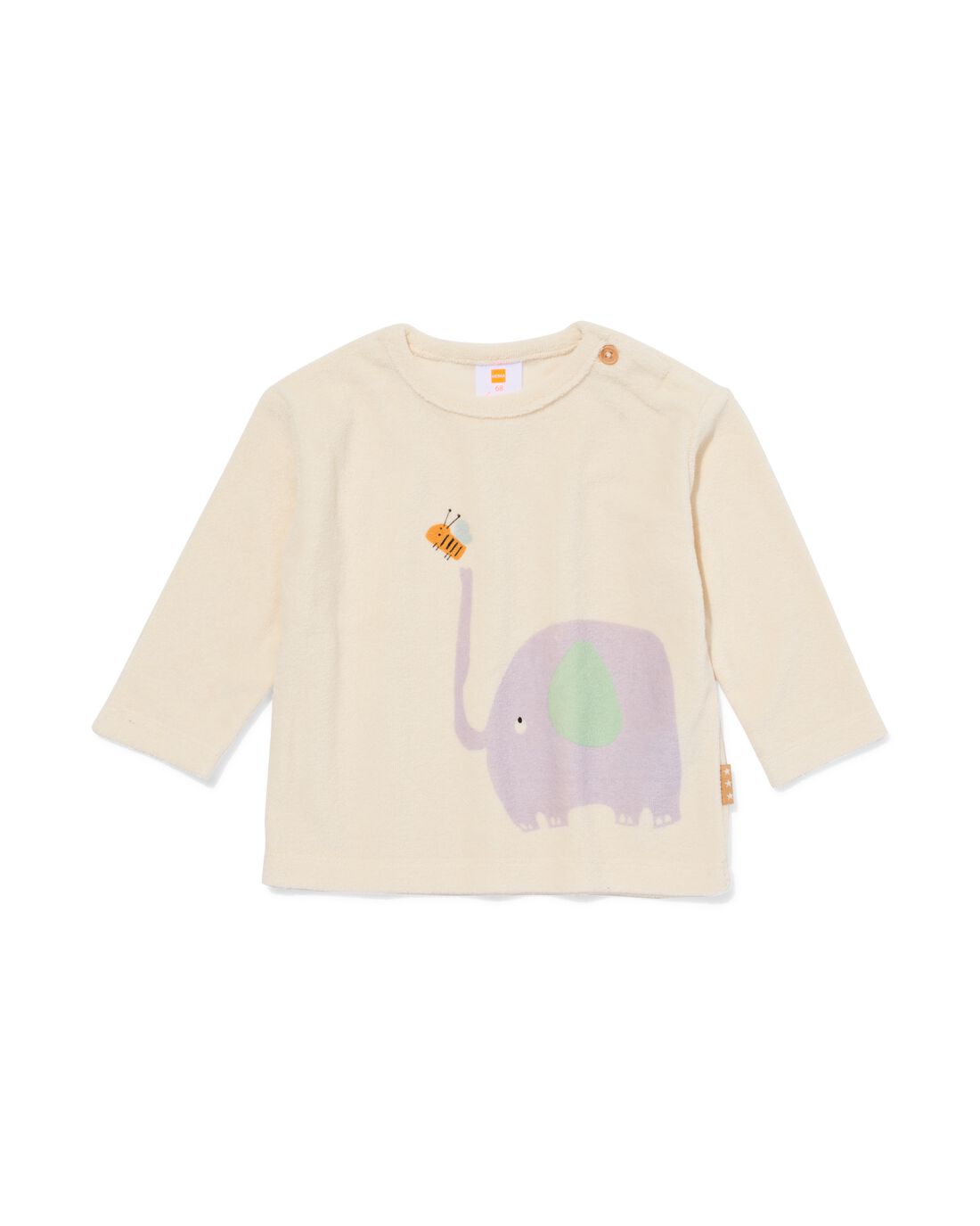 HEMA Newborn T-shirt Olifant Ecru (ecru)