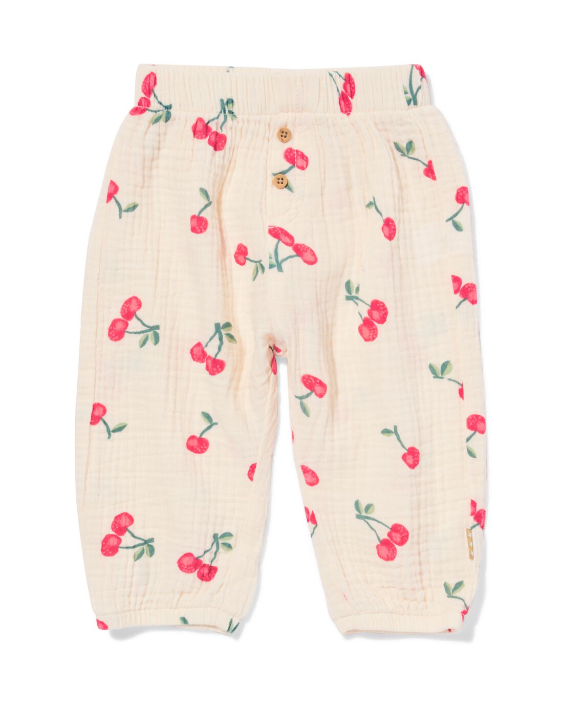 newborn broek mousseline kersen ecru