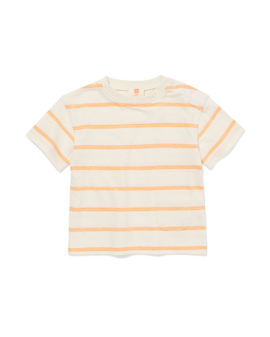 newborn T-shirt terry strepen gebroken wit