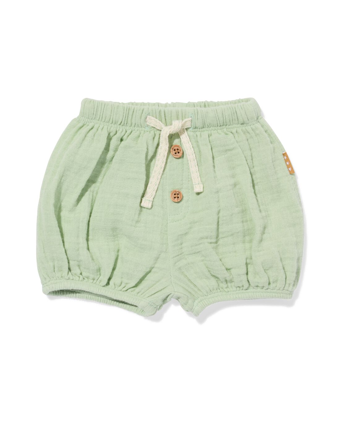newborn korte broek mousseline groen
