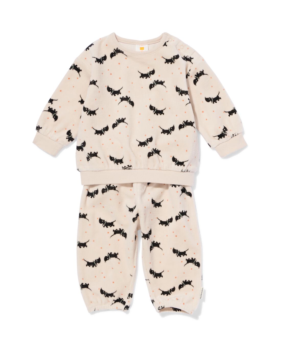HEMA Takkie Newborn Kledingset Velours Lichtgrijs (lichtgrijs)