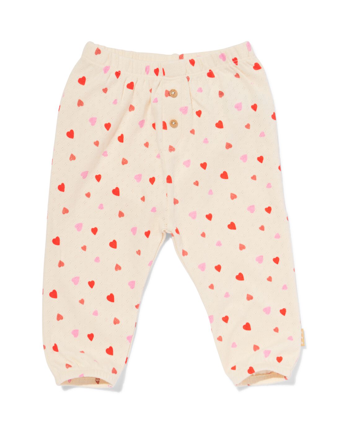 HEMA Newborn Broek Ajour Hartjes Ecru (ecru)