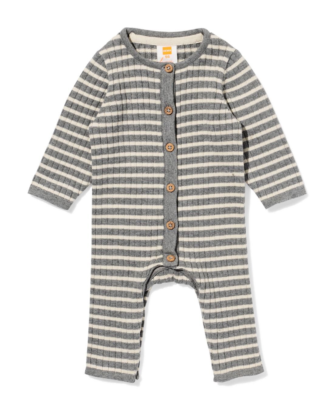 HEMA Newborn Boxpak Strepen Grijs (grijs)