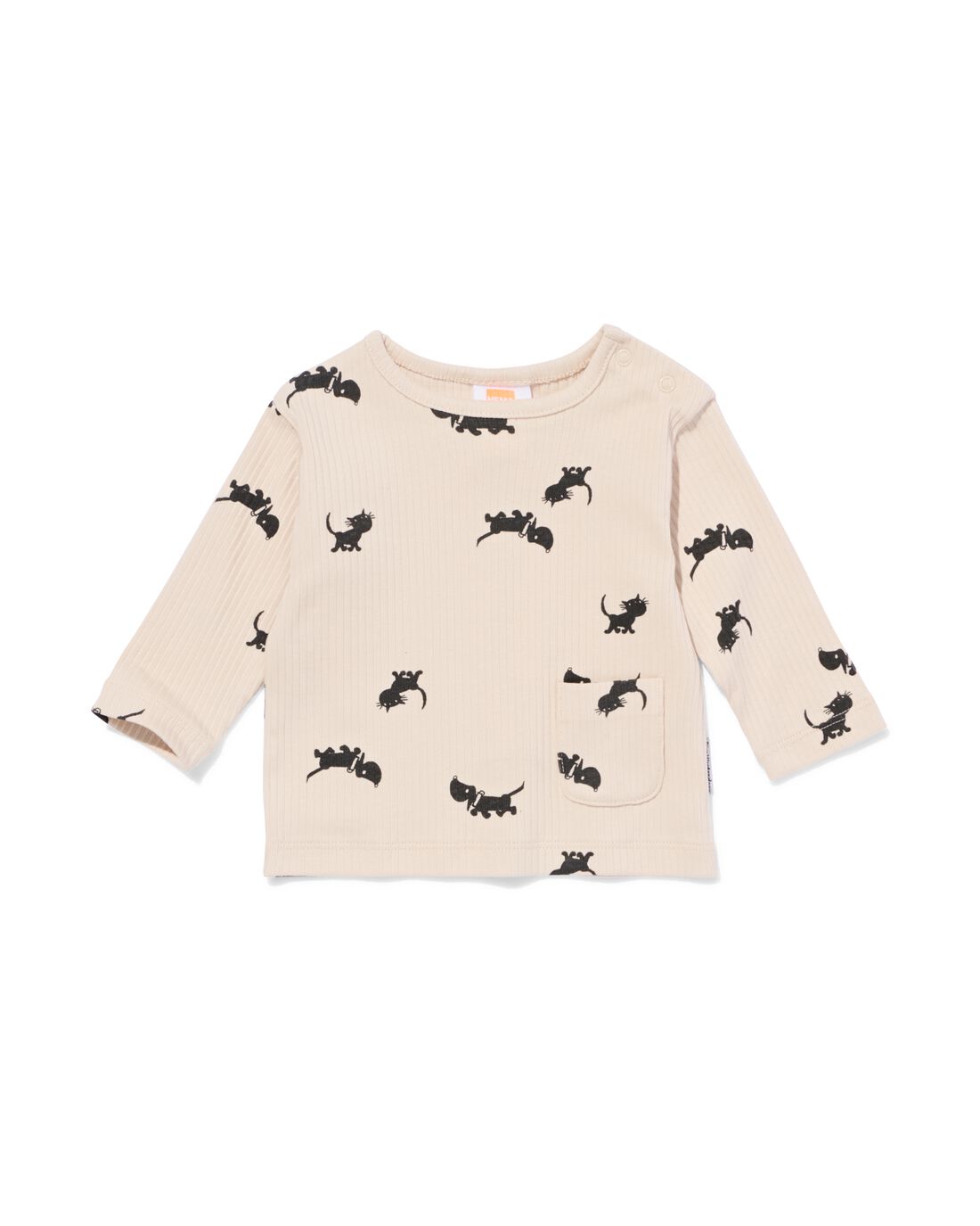HEMA Takkie En Siepie Newborn T-shirt Rib Ecru (ecru)