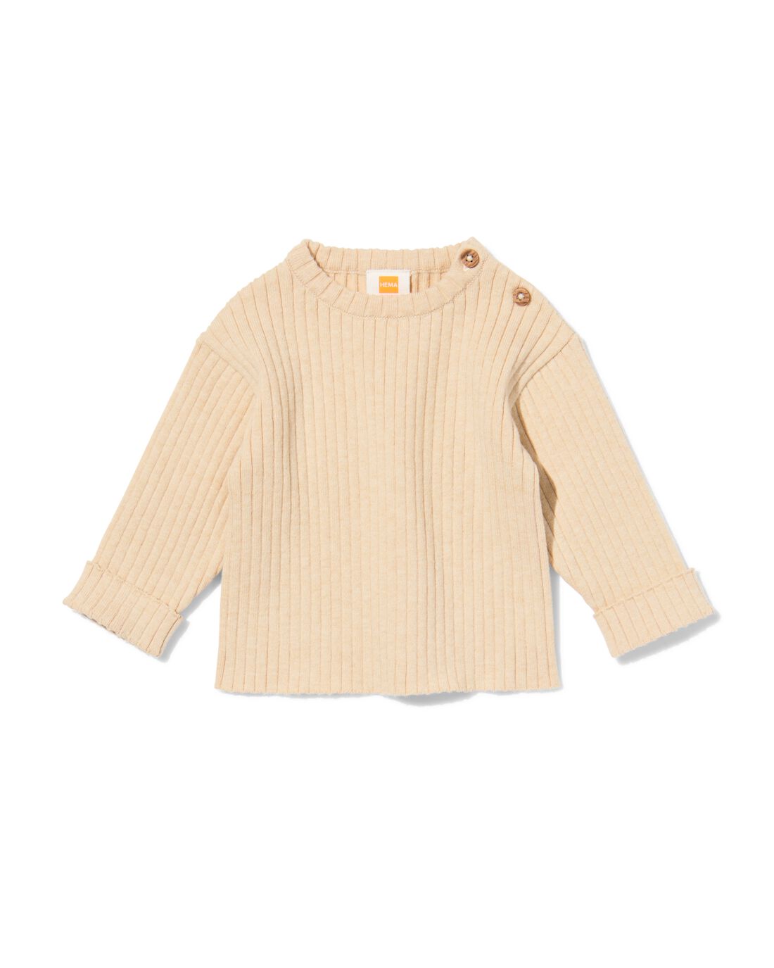 HEMA Newborn trui rib zand