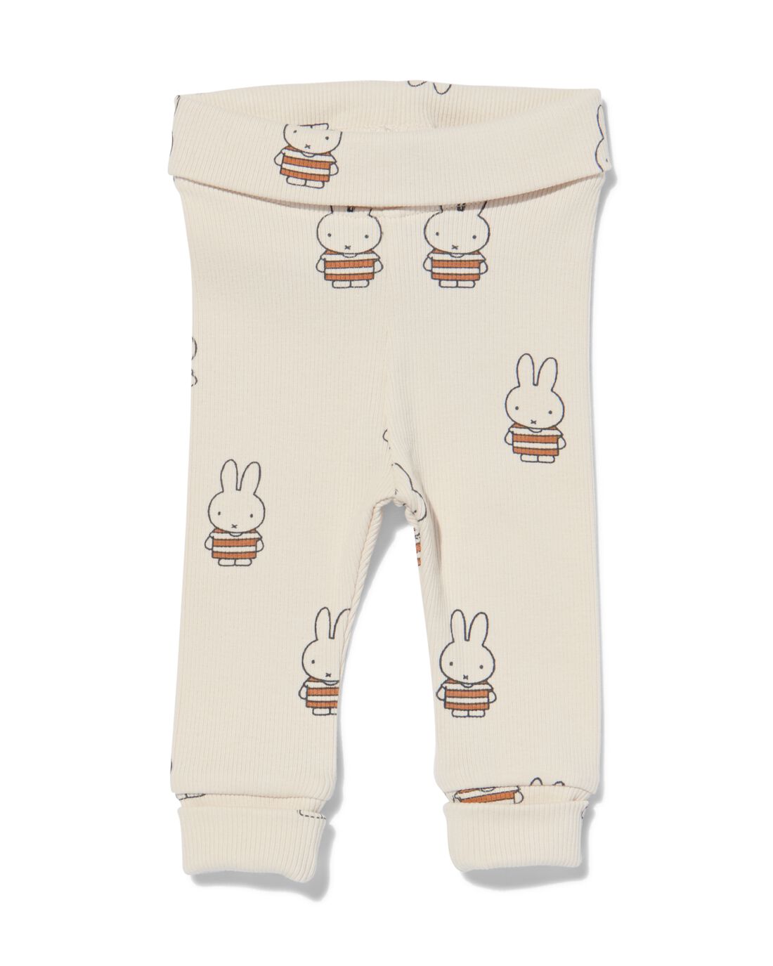 HEMA Nijntje Newborn Meegroei Legging Rib Ecru (ecru)