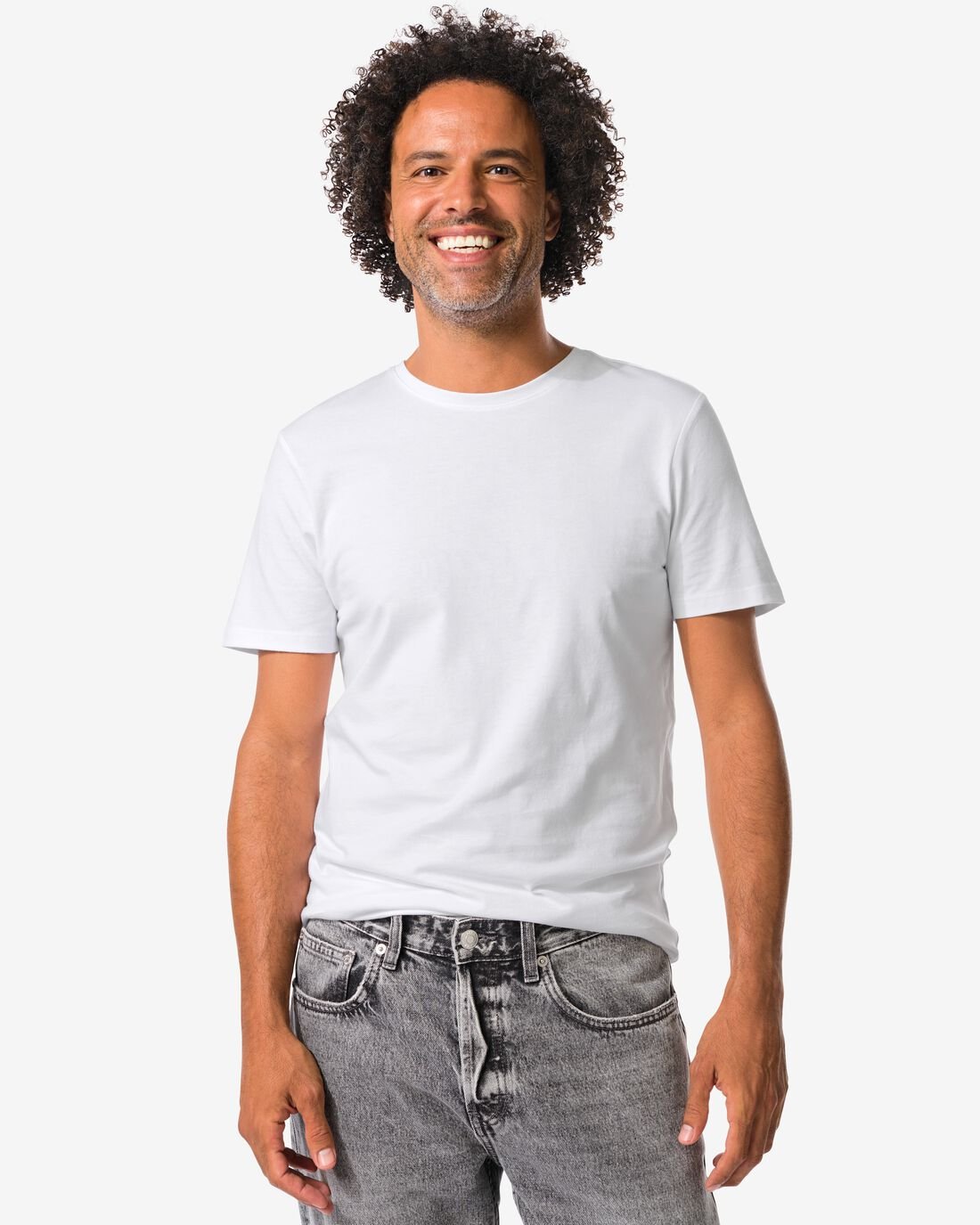 Heren T-shirts Slim Fit O-hals - 2 Stuks